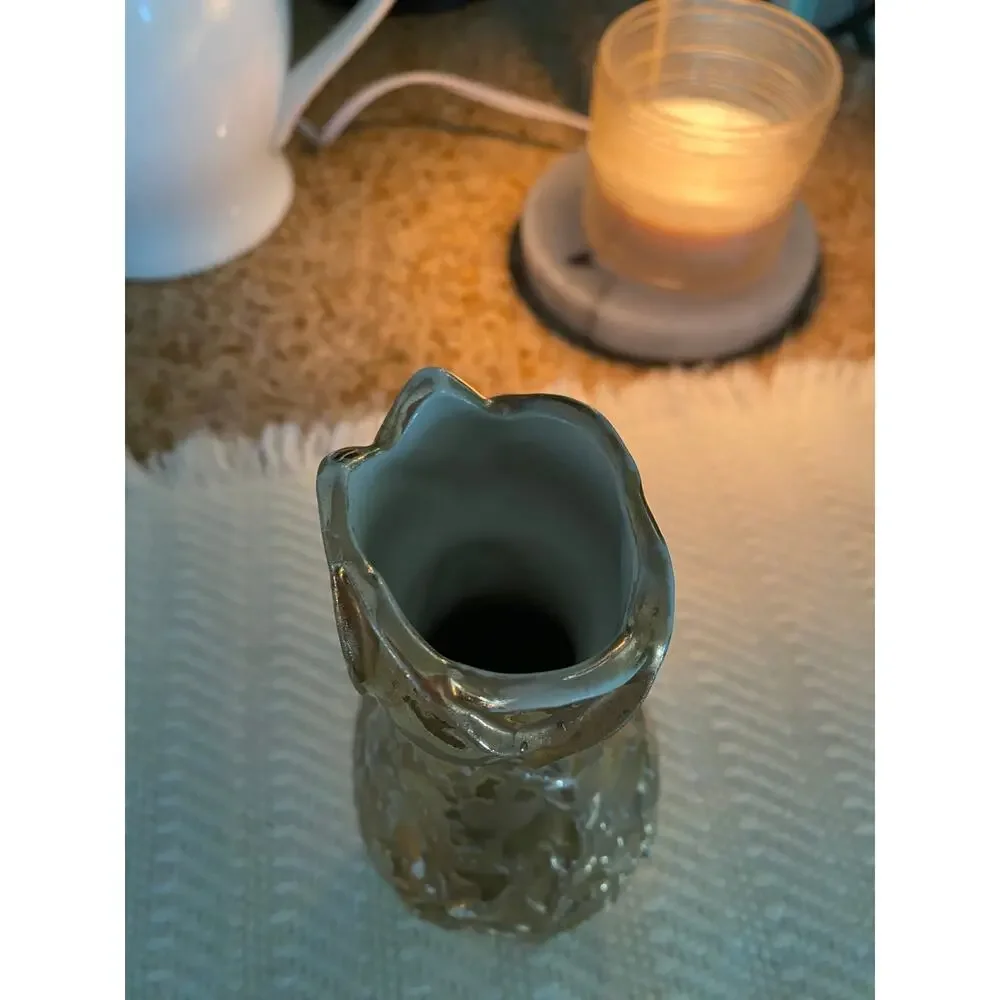 Vintage Weeping Gold VASE 24 Karat Gold Made in USA  mid-century 1950s